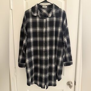 Blooming Jelly  Monochrome Plaid Shirt